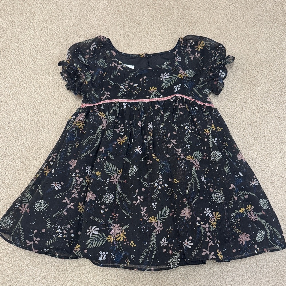 Formal Floral Black 2T Dress
